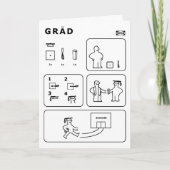 Grappige instructies voor het Afstuderen Afstudere Kaart (Voorkant)