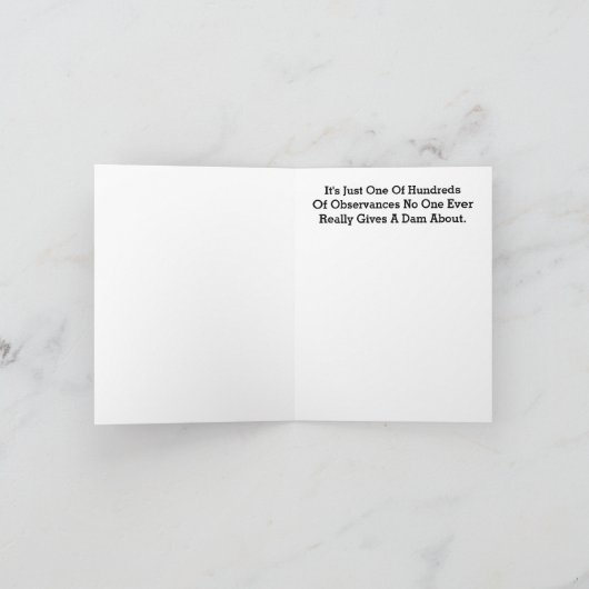 Grappige Internationale Beverendag Kaart (Binnen)