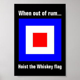 Grappige Internationale Maritieme Whiskey Signaalv Poster