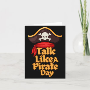 Grappige internationale piratendag kostuum praten  kaart