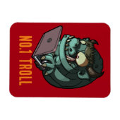 Grappige Internet Troll Nummer 1 Laptop Cartoon Magneet (Horizontaal)