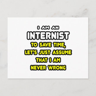 Grappige Internist T-shirts en geschenken Briefkaart