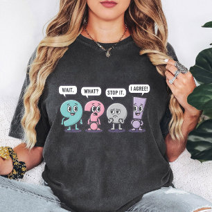 Grappige interpunctie Karakters Wacht Wat Stop Ik T-shirt