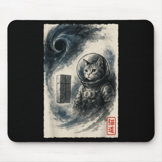 Grappige Interstellaire Kat Astronaut Kitten Space Muismat (Voorkant)