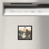 Grappige Introvert Bigfoot Sasquatch Loch Ness Ret Magneet (Insitu (Vaatwasser))