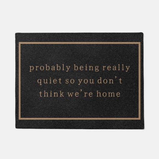 Grappige Introvert Distress Black Trendy Simple Deurmat (Voorkant)