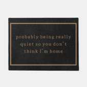 Grappige Introvert Distress Black Trendy Simple Deurmat (Voorkant)