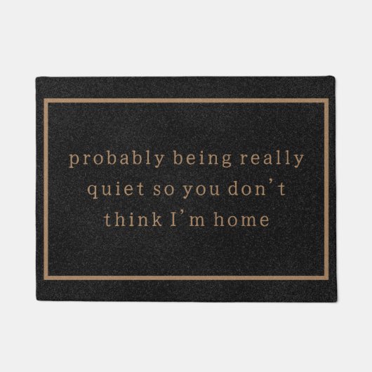 Grappige Introvert Distress Black Trendy Simple Deurmat (Voorkant)