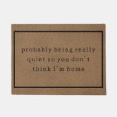 Grappige Introvert Distress Brown Trendy Simple Deurmat (Voorkant)