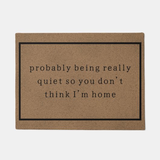 Grappige Introvert Distress Brown Trendy Simple Deurmat (Voorkant)