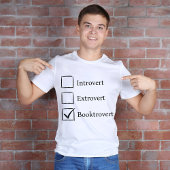 Grappige introvert extravert boekenliefhebber t-shirt