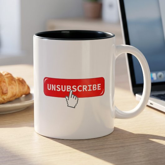 Grappige Introvert Kantoorhumor - Uitschrijfknop Koffiemok