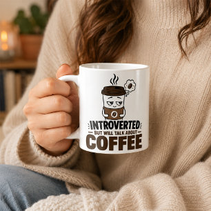 Grappige introvert koffiemok anti-sociaal humor ca