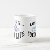 Grappige introvert koffiemok - Sociale batterij aa (Center)