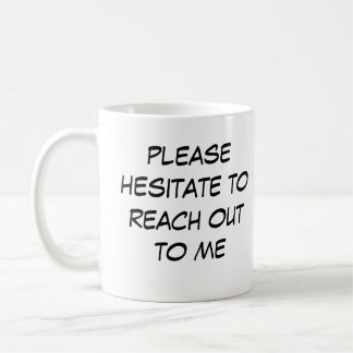 Grappige introvert mok "Aarzel om contact met me o
