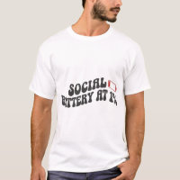 Grappige Introvert Sociale Batterij Op 1% Retro