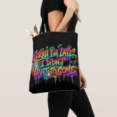 Grappige introvert Sorry dat ik te laat ben Graffi Tote Bag (Dichtbij)
