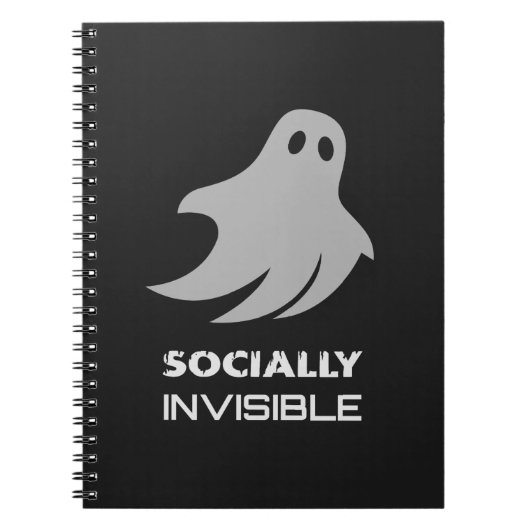 Grappige Introvert Spookachtige Geest Notitieboek (Voorkant)