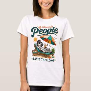 Grappige Introvert Zebra Humor T-shirt