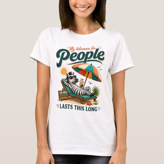 Grappige Introvert Zebra Humor T-shirt (Voorkant)