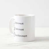Grappige introverte boekentrovert koffiemok (Voorkant links)