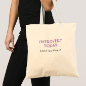 Grappige introverte en extraverte berichten, perso tote bag
