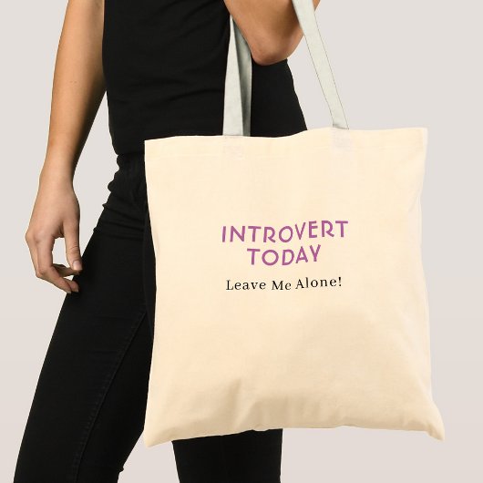 Grappige introverte en extraverte berichten, perso tote bag