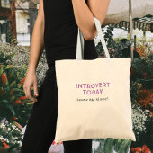 Grappige introverte en extraverte berichten, perso tote bag
