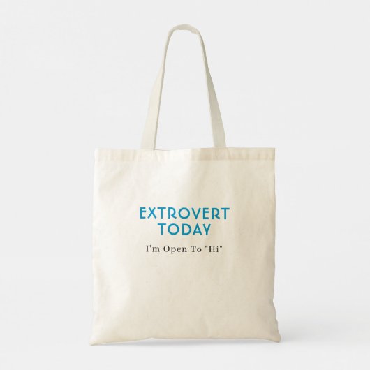 Grappige introverte en extraverte berichten, perso tote bag (Achterkant)
