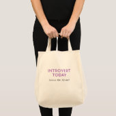 Grappige introverte en extraverte berichten tote bag (Voorkant (product))