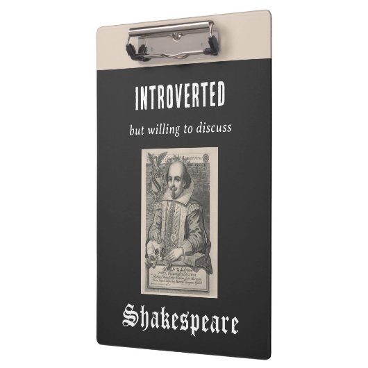 Grappige introverte Humor Cool Shakespeare thema Klembord (Links)