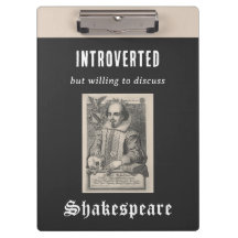 Grappige introverte Humor Cool Shakespeare thema