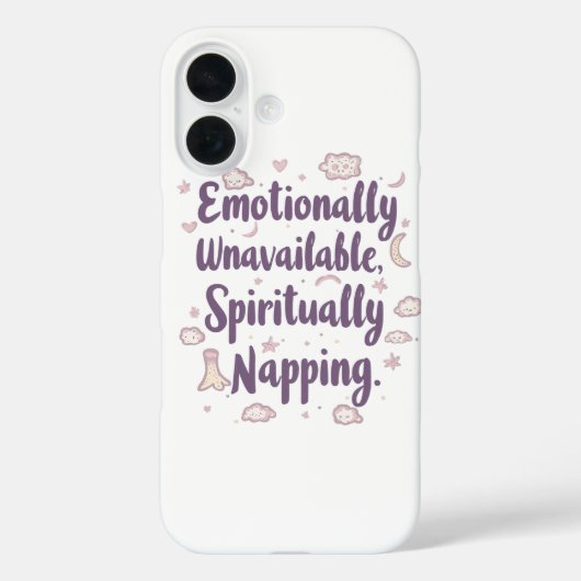 Grappige introverte humor met schattige wolken Case-Mate iPhone case (Achterkant)