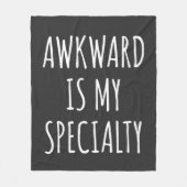 Grappige introverte Humor Quote onhandig leuk zwar Fleece Deken (Voorkant)