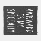 Grappige introverte Humor Quote onhandig leuk zwar Fleece Deken (Voorkant (Horizontaal))