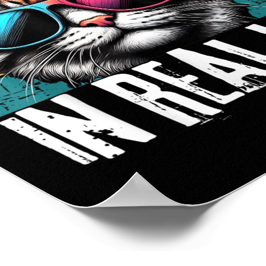 Grappige introverte kat Hoe blokkeer ik je retroka Poster (Hoek)