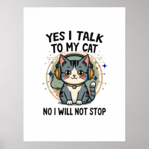 Grappige Introverte Kattenliefhebber Citaat Cute K Poster