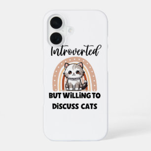 Grappige introverte kattenliefhebber citaat iPhone 16 hoesje