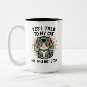 Grappige Introverte Kattenliefhebber Citaat Schatt Tweekleurige Koffiemok
