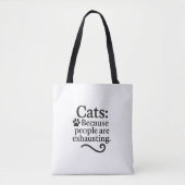 Grappige Introverte Kattenliefhebber Tote Bag (Voorkant)