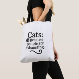 Grappige Introverte Kattenliefhebber Tote Bag