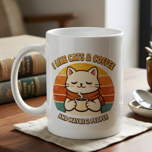 Grappige Introverte Kattenmoeder Cadeau Dames Grote Koffiekop