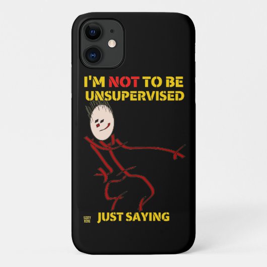 grappige iPhone 11-telefoonbehuizing "ONGEZIEN" Case-Mate iPhone Case (Achterkant)