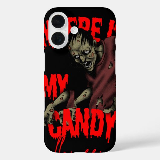 Grappige iPhone 16 Hoesjes voor skul Halloween (Achterkant)