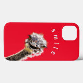 Grappige iPhone Case Gelukkige struisvogel - Gliml (Achterkant (horizontaal))