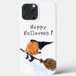 Grappige iPhone Case Halloween Heksenpompoen Vlieg