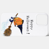 Grappige iPhone Case Halloween Heksenpompoen Vlieg (Achterkant (horizontaal))