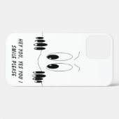 Grappige iPhone Case met Curiosity Eyes - Smile (Achterkant (horizontaal))