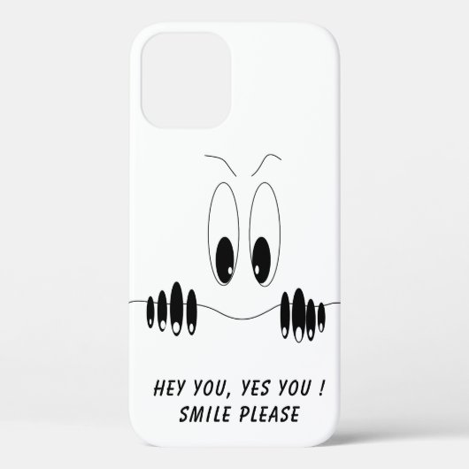 Grappige iPhone Case met Curiosity Eyes - Smile (Achterkant)