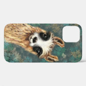 Grappige iPhone Case met Curious Llama (Achterkant (horizontaal))